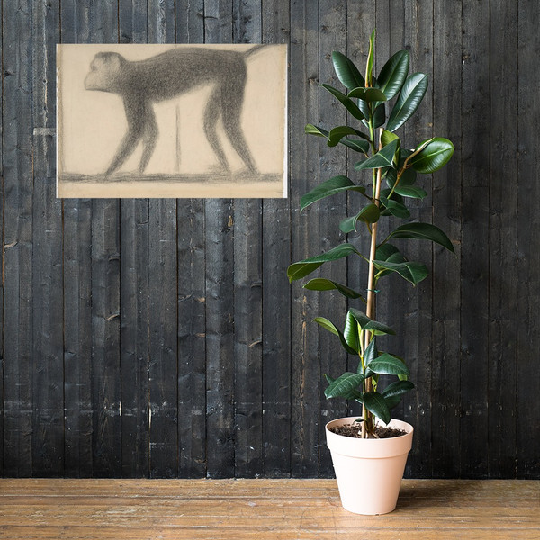 Monkey - Georges Seurat - 1884 - Paper Poster Museum quality 7798512