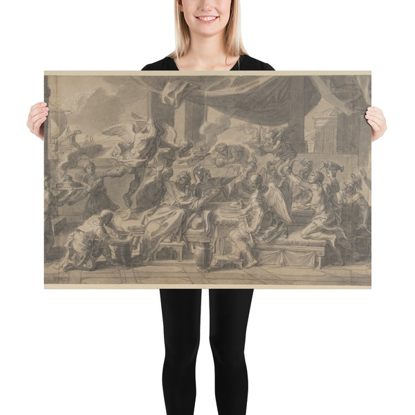 The Harpies Driven from the Table of King Phineus by Zetes and Calais - François Verdier - n.d. - Paper Poster Museum quality 7794769
