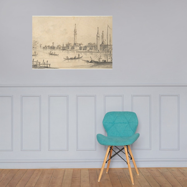 Quinta Valle at Castello - Giacomo Guardi - 1764–1835 - Paper Poster Museum quality 7795674