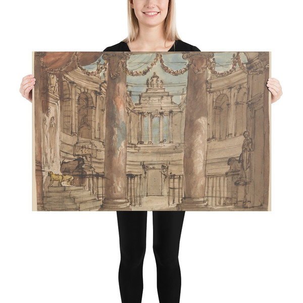 Design for a Stage Set - Giuseppe Barberi - 1770–80 - Paper Poster Museum quality 7794850