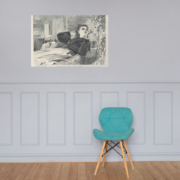 "She Turned her Face to the Window" (The Galaxy, An Illustrated Magazine of Entertaining Reading, Vol. V) - Winslow Homer - May 1868 - Photo Paper Poster Museum quality 7799735