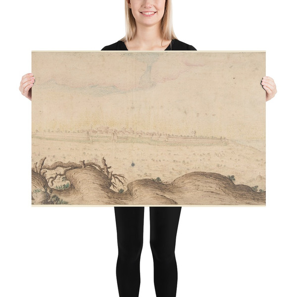 Three Men and a Dog on a Hill - Ercole Bazicaluva - 1600–1638 - Photo Paper Poster Museum quality 7794849