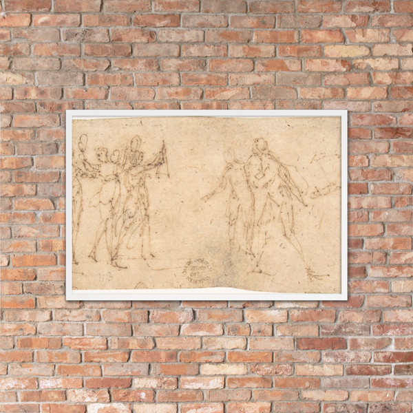 Procession of Musicians - Francesco Allegrini - 1624–63 - Matte Paper Framed Poster Museum quality 7797414