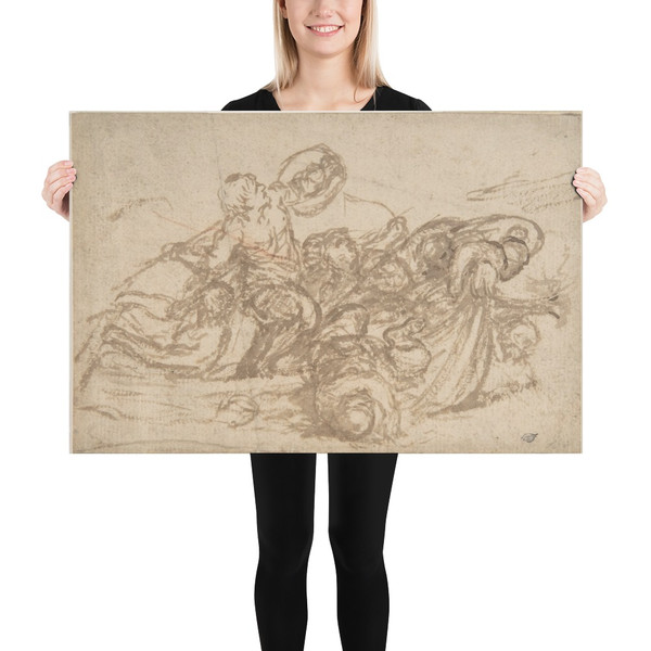 Sea Battle - Pietro da Cortona (Pietro Berrettini) - 1596–1669 - Photo Paper Poster Museum quality 7796497