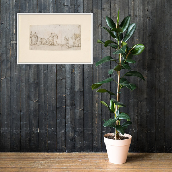 Groups of Men Talking - Stefano della Bella - 1610–64 - Matte Paper Framed Poster Museum quality 7797045