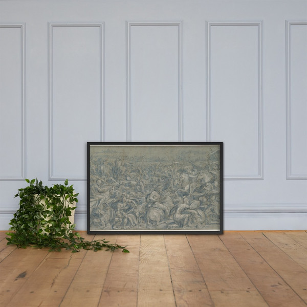 The Battle of Trasimeno - Crispijn van den Broeck - 16th century - Matte Paper Framed Poster Museum quality 7797517