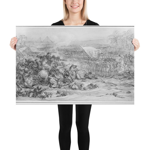 Battle of the Pyramids, July 21, 1798 - François André Vincent - ca. 1800 - Paper Poster Museum quality 7794719