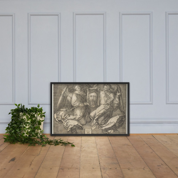 Sudarium Held by Two Angels - Albrecht Dürer - 1513 - Matte Paper Framed Poster Museum quality 7794297