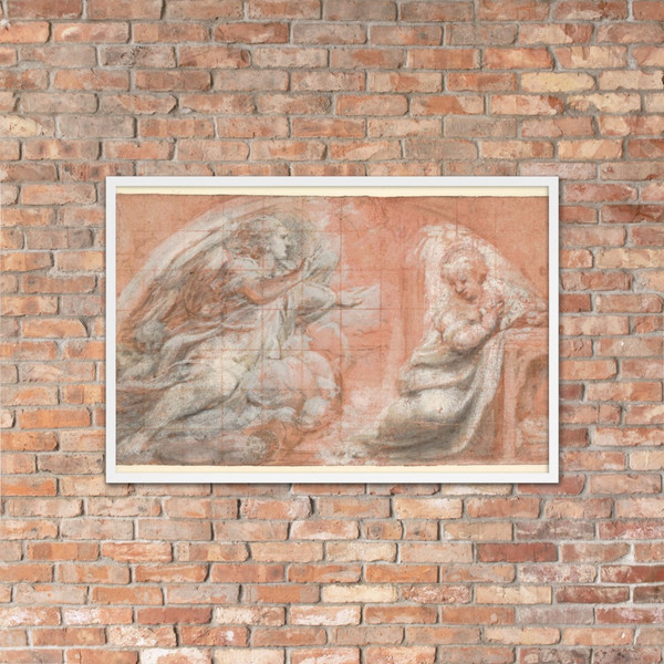 The Annunciation - Correggio (Antonio Allegri) - ca. 1522–25 - Matte Paper Framed Poster Museum quality 7796523