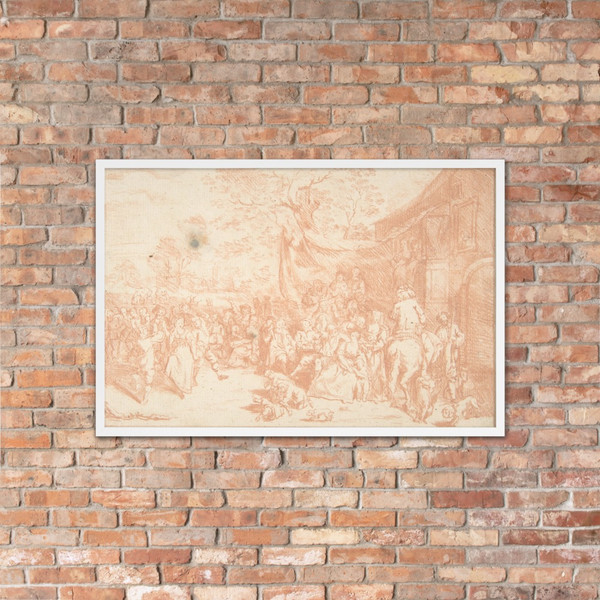 Peasants' Dance Outdoors - Karl Friedrich Wilhelm Richard - 1745–70 - Matte Paper Framed Poster Museum quality 7799521