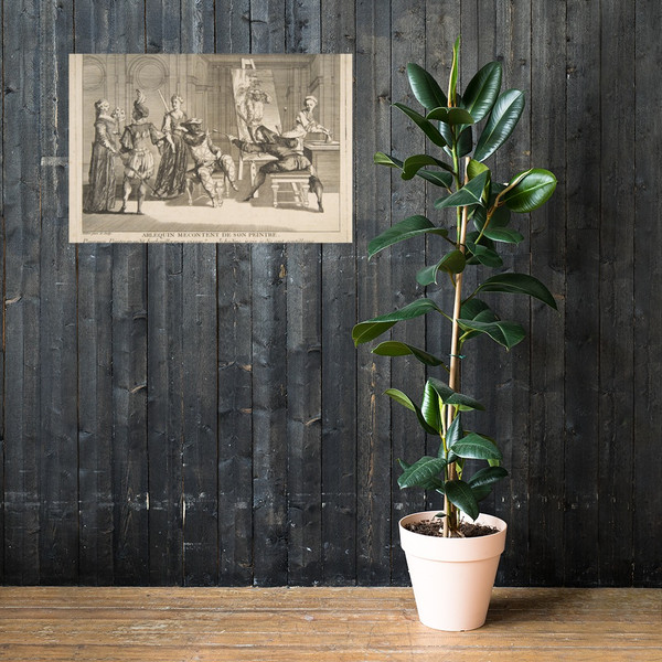 Arlequin Mecontent de Son Peintre - Claude Gillot - n.d. - Paper Poster Museum quality 7796907