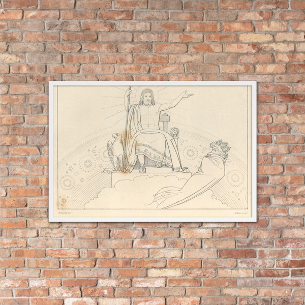 The Iliad and the Odyssey - John Flaxman - 1834 - Matte Paper Framed Poster Museum quality 7799518