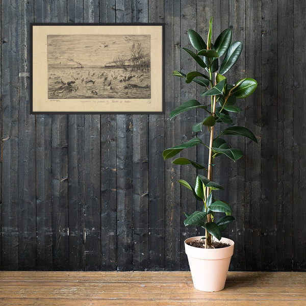 The Fish Rejoice in the Departure of the Cabin Boy - Charles-François Daubigny - 1861 - Matte Paper Framed Poster Museum quality 7799428