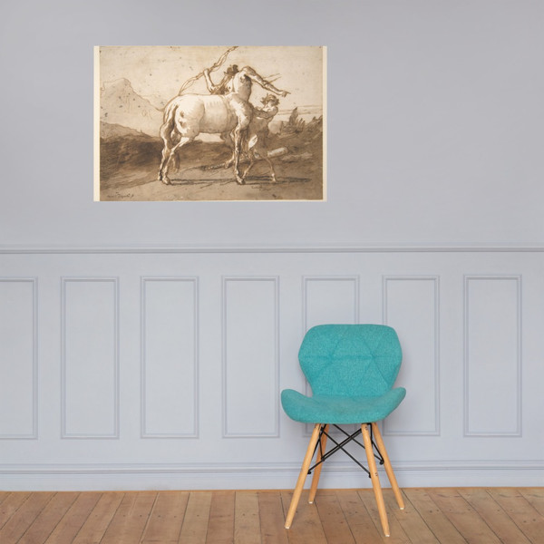 A Centaur and a Satyr - Giovanni Domenico Tiepolo - 1727–1804 - Photo Paper Poster Museum quality 7795050