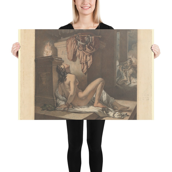 Cassandra Imploring Athena for Revenge Against Ajax - Jérôme Martin Langlois - 1795–1838 - Photo Paper Poster Museum quality 7798344