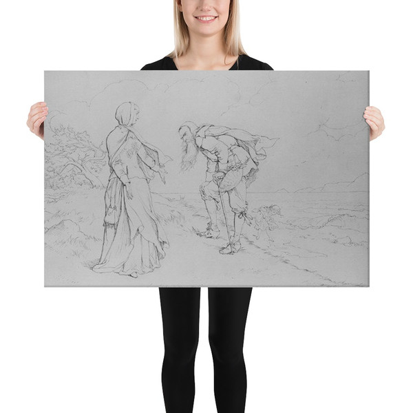 Hester and the Physician - Felix Octavius Carr Darley - ca. 1884 - Canvas Museum quality 7796149