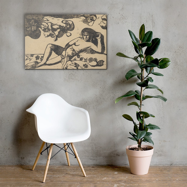 The Queen of Beauty -- Langorous - Paul Gauguin - 1898 - Canvas Museum quality 7797841