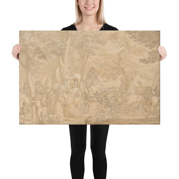 Outing in a Wood - Jean Michel Moreau the Younger - n.d. - Canvas Museum quality 7797961