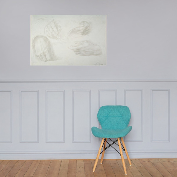 Studies of Hands - Alphonse Legros - 1880–1892 - Paper Poster Museum quality 7798228