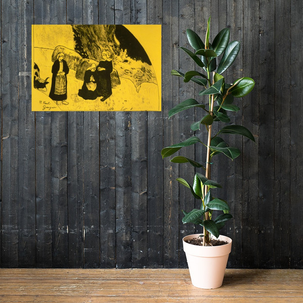 The Drama of the Sea, Brittany, from the Volpini Suite: Dessins lithographiques - Paul Gauguin - 1889 - Paper Poster Museum quality 7797922