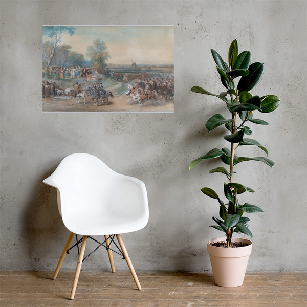 Camp de Compiègne, 1698 - Eugène-Louis Lami - ca. 1860 - Paper Poster Museum quality 7798376