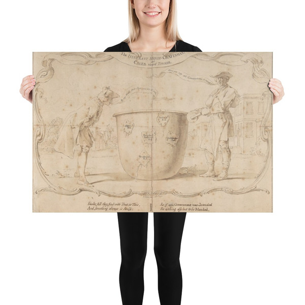 Design for an English Political Satire - Hubert François Gravelot - 18th century - Photo Paper Poster Museum quality 7799095