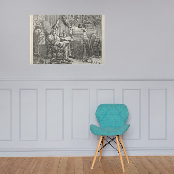 A Literary Fellow Meditating - Eugène Delacroix - 1821 - Paper Poster Museum quality 7798816