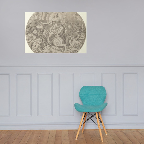 Justice, frontispiece from the 'Seven Deadly Sins' - Léon Davent - ca. 1550–55 - Paper Poster Museum quality 7798189