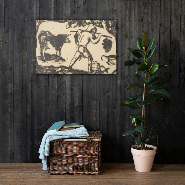 Tahitian Carrying Bananas - Paul Gauguin - 1898–99 - Canvas Museum quality 7797842