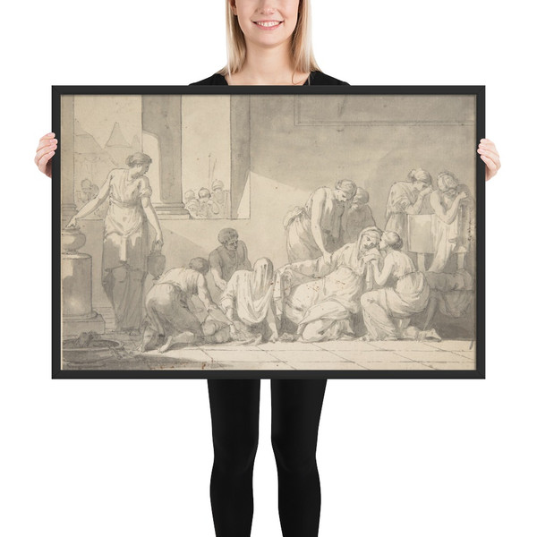 Despair of Hecuba - Pierre Peyron - ca. 1784 - Matte Paper Framed Poster Museum quality 7796960