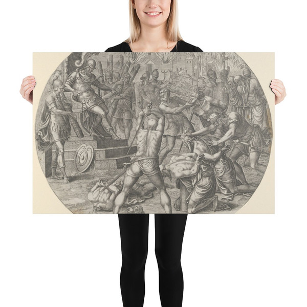 Wrath, from the 'Seven Deadly Sins' - Léon Davent - ca. 1550–55 - Paper Poster Museum quality 7798182