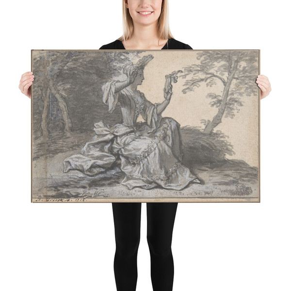 Lady with a Mirror - Claude Simpol - 1716 - Paper Poster Museum quality 7798462