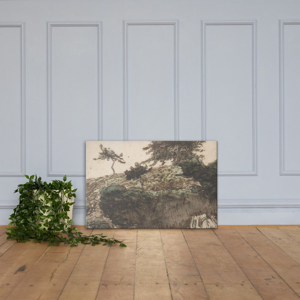 Landscape, Vichy - Jean-François Millet - ca. 1866–67 - Canvas Museum quality 7797981