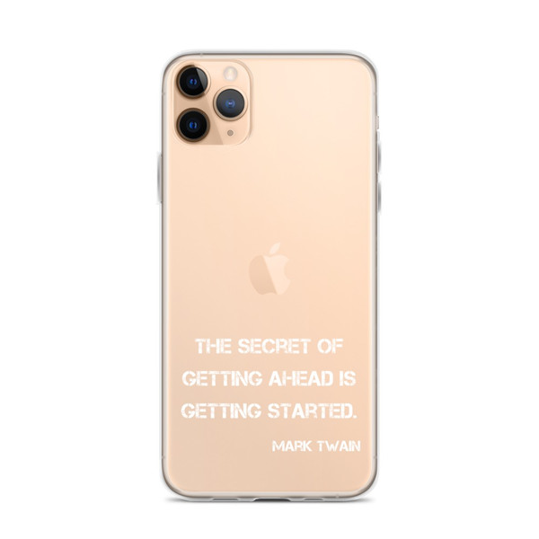 The secret of getting ahead is getting started. - Mark Twain - iPhone Case Motivational quotes 7800316