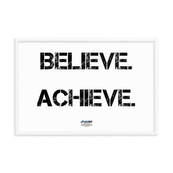 Believe. Achieve. Succeed. - Matte Paper Framed Poster Motivational quotes 7800544