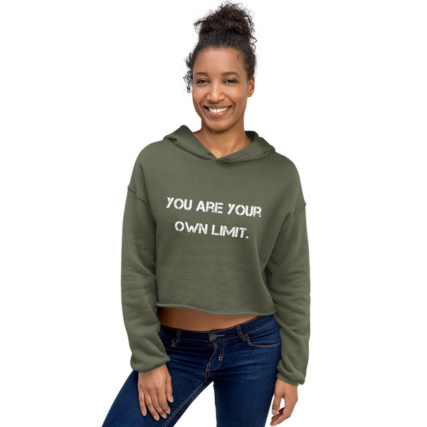 You are your own limit. - Women's Fleece Crop Hoodie Motivational quotes 7801517
