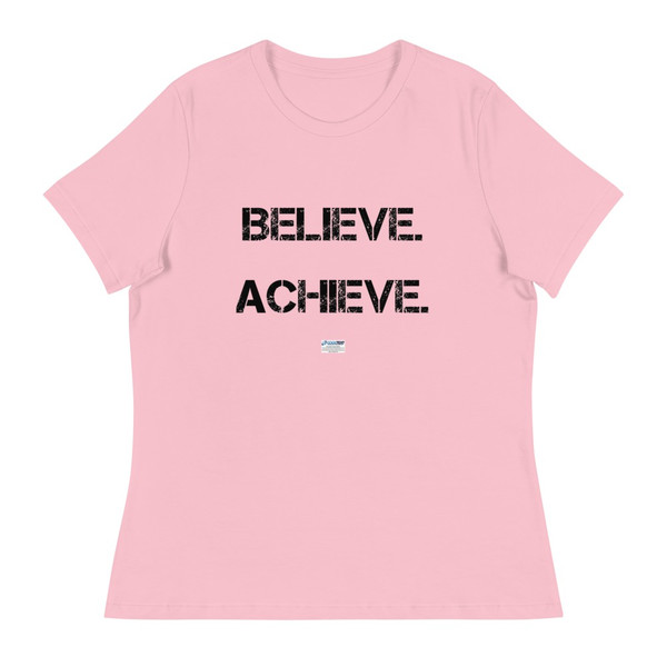 Believe. Achieve. Succeed. - Women's Relaxed Short Sleeve Jersey Tee Motivational quotes 7801788