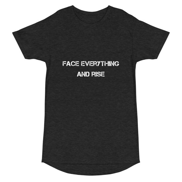 Face everything and rise - Long Body Urban Tee Motivational quotes 7801582