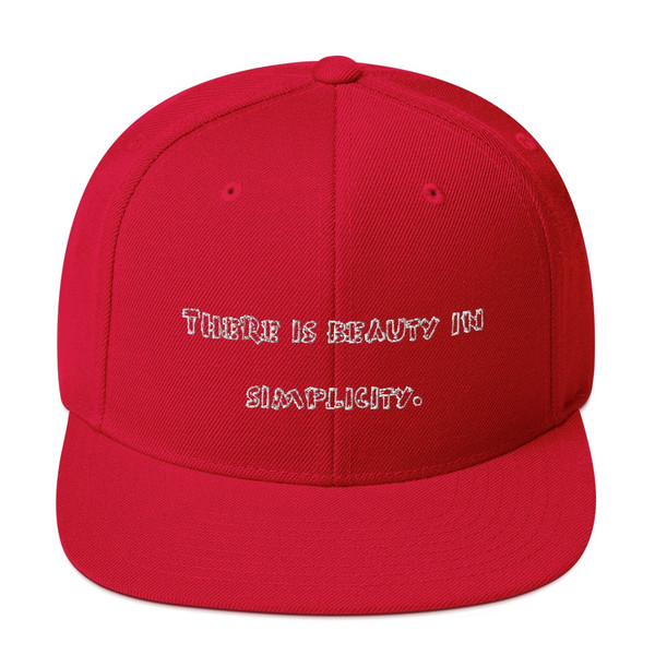 There is beauty in simplicity. - Yupoong Wool Blend Snapback Funny quotes 7820333
