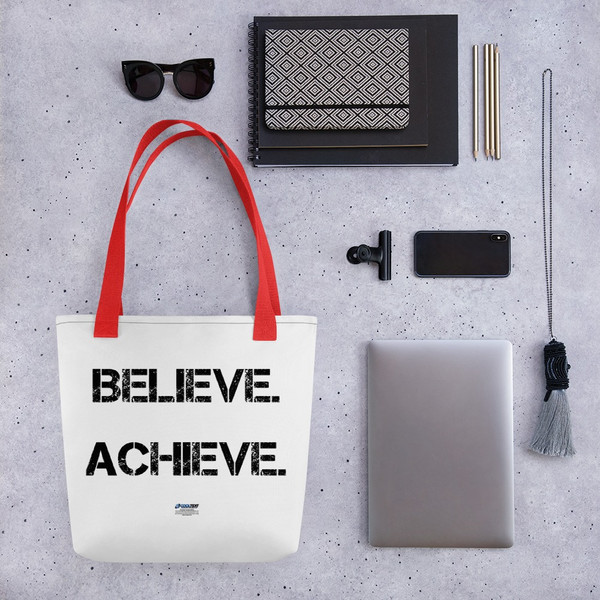 Believe. Achieve. Succeed. - Tote Motivational quotes 7800664