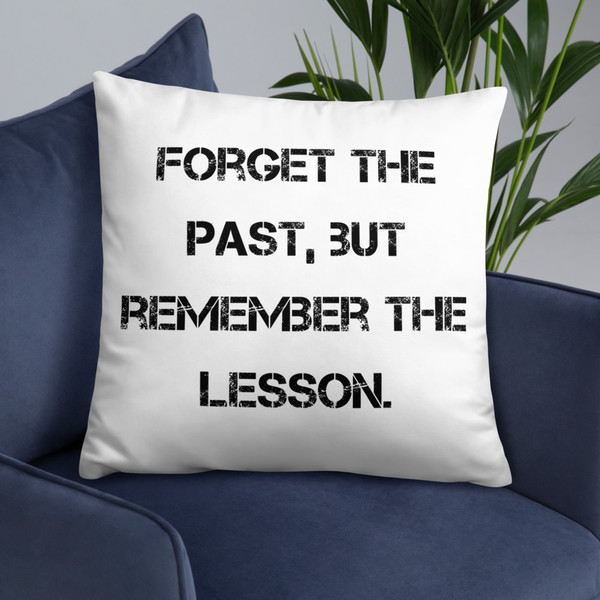 Forget the past, but remember the lesson. - Pillow Motivational quotes 7815480