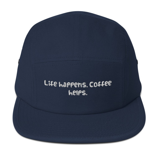 Life happens. Coffee helps. - Cotton 5Panel Hat Funny quotes 7819821