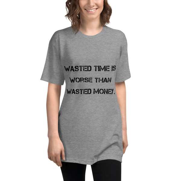 Wasted time is worse than wasted money. - Unisex Short Sleeve Track Shirt Motivational quotes 7816331