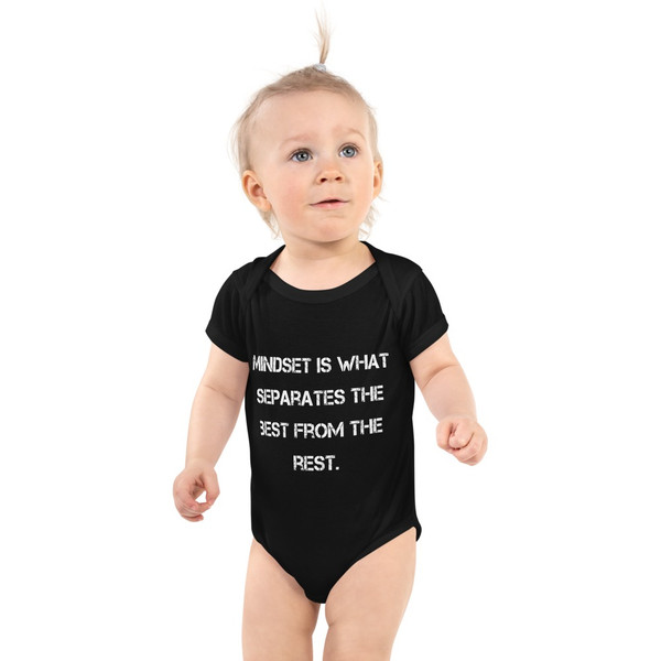 Mindset is what separates the best from the rest. - Infant Baby Rib Bodysuit Motivational quotes 7829961