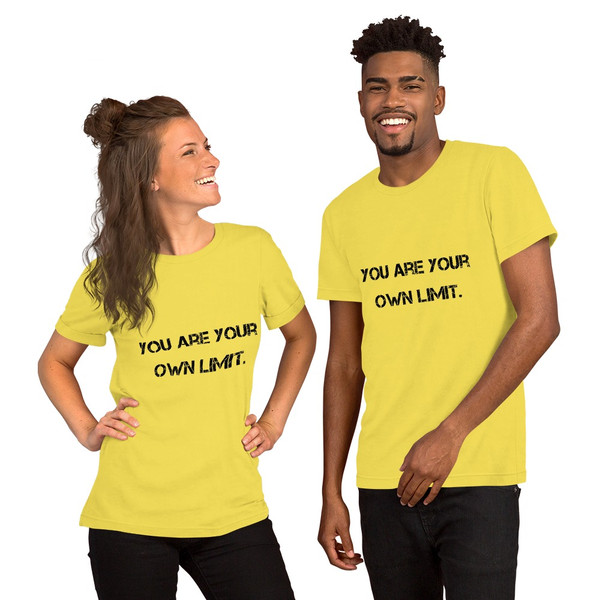 You are your own limit. - Unisex Short Sleeve Jersey T-Shirt Motivational quotes 7832252