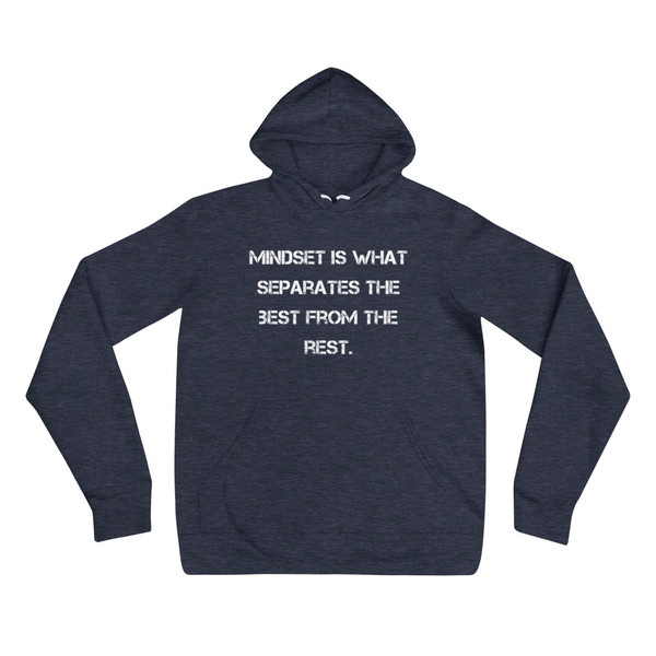 Mindset is what separates the best from the rest. - Unisex Fleece Pullover Hoodie Motivational quotes 7833557