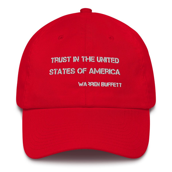 Trust in the United States Of America - Warren Buffett - Unstructured 6 Panel Made in the USA Motivational quotes 7832637