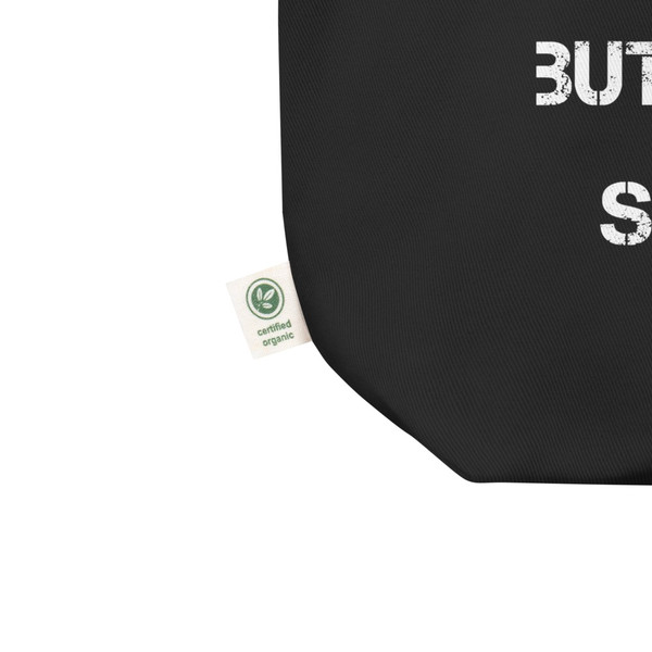 Experience satisfaction, but never be satisfied! - Organic Cotton Tote Bag Motivational quotes 7840510