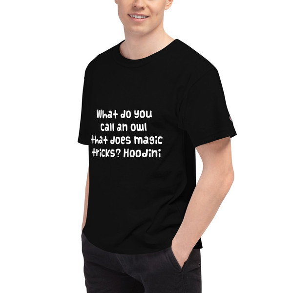 What do you call an owl that does magic tricks? Hoodini - Heritage Jersey T-Shirt Funny quotes 7840844