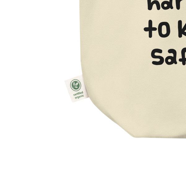 The more you weight the harder you are to kidnap. Stay safe eat cake. - Organic Cotton Tote Bag Funny quotes 7840383